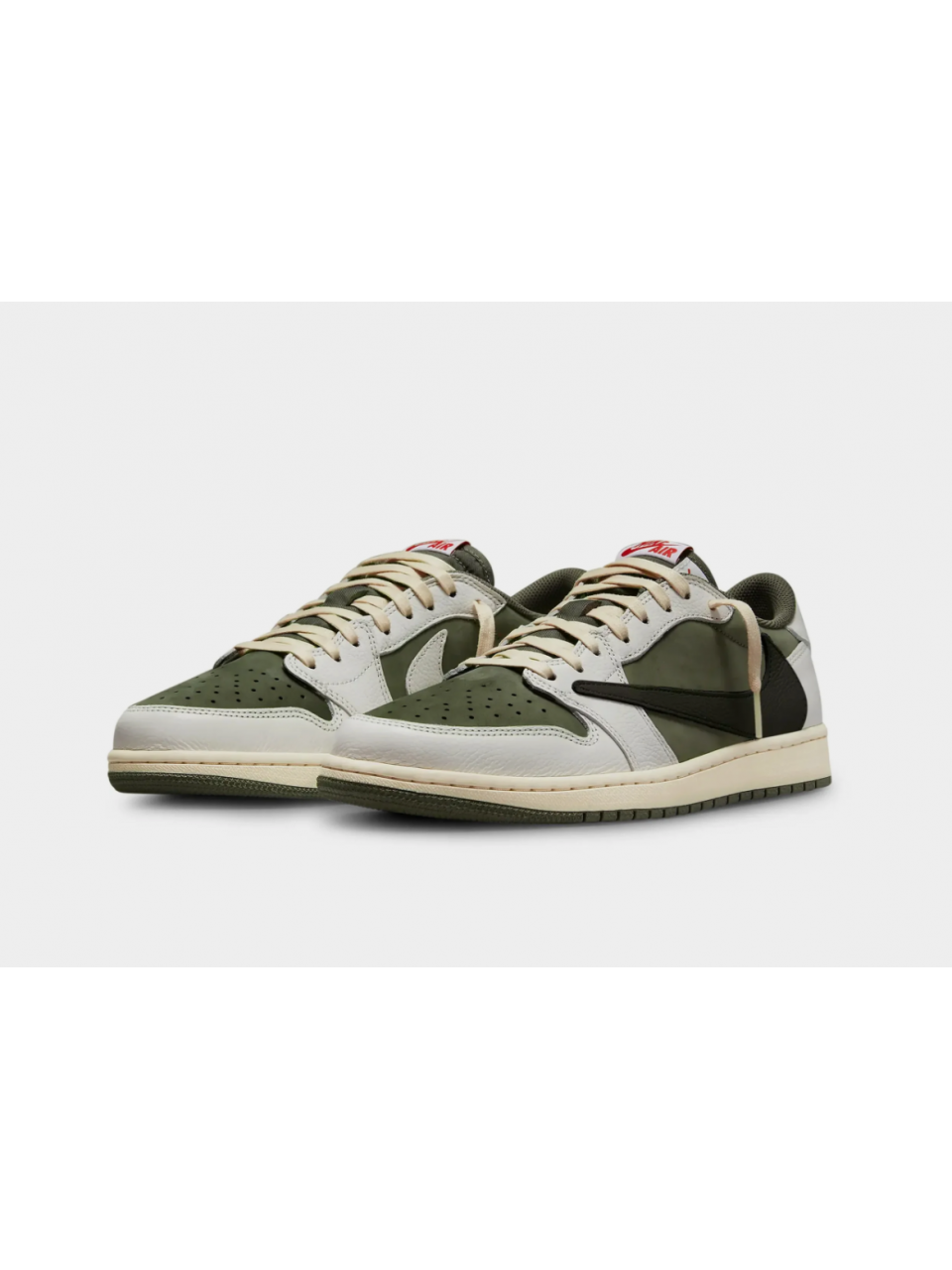 Кроссовки Travis Scott x Air Jordan 1 Low OG Medium Olive DM7866